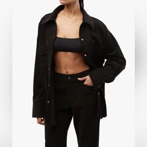 WeWoreWhat - NWOT - Black Corduroy Shacket - Size XS/S